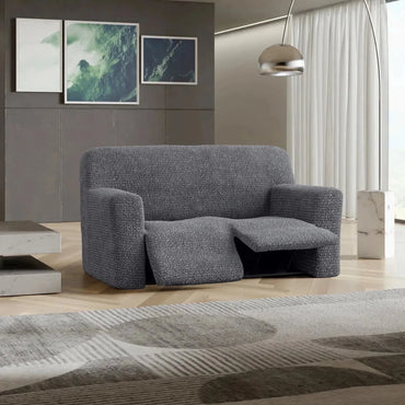 Housse de canapé inclinable 2 places - Anthracite, Microfibre