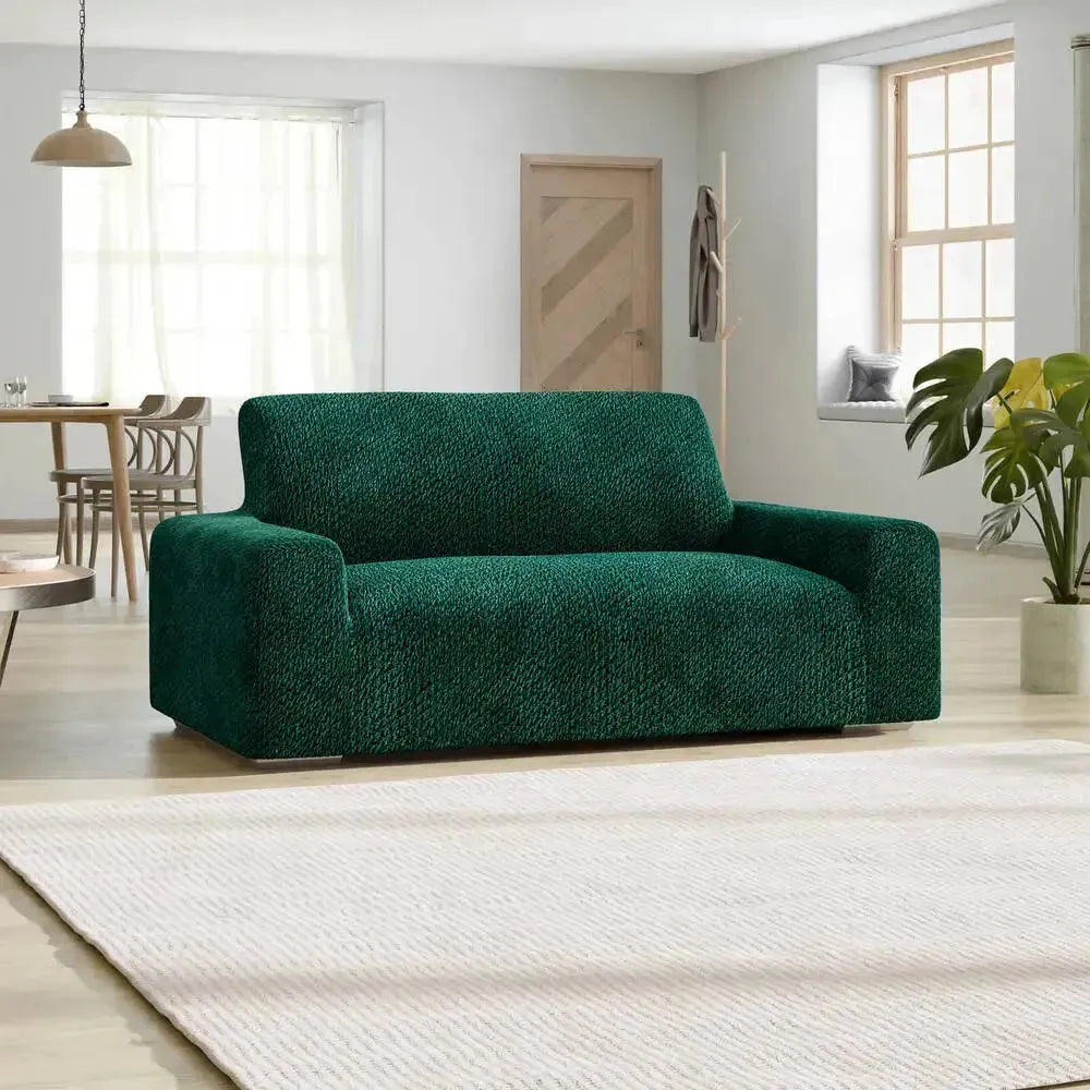 2 Seater Sofa Cover - Green, Velvet Collection