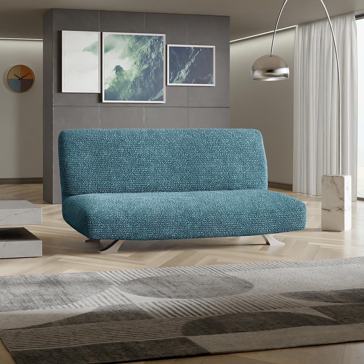 Futon Armless Sofa Bed Slipcover - Tiffany, Microfibra
