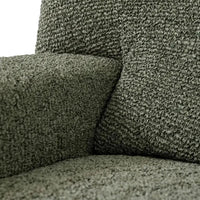 Housse de canapé en L (méridienne gauche) - Vert Vittoria, Collection Microfibre Imprimée
