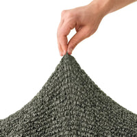 Housse de canapé en L (méridienne gauche) - Vert Vittoria, Collection Microfibre Imprimée