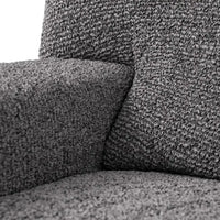 Housse de canapé d'angle - Gris Vittoria, imprimé en microfibre