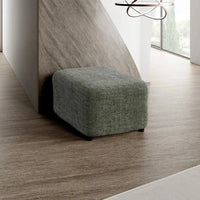 Footstool Cover - Vittoria Green, Microfibra Printed