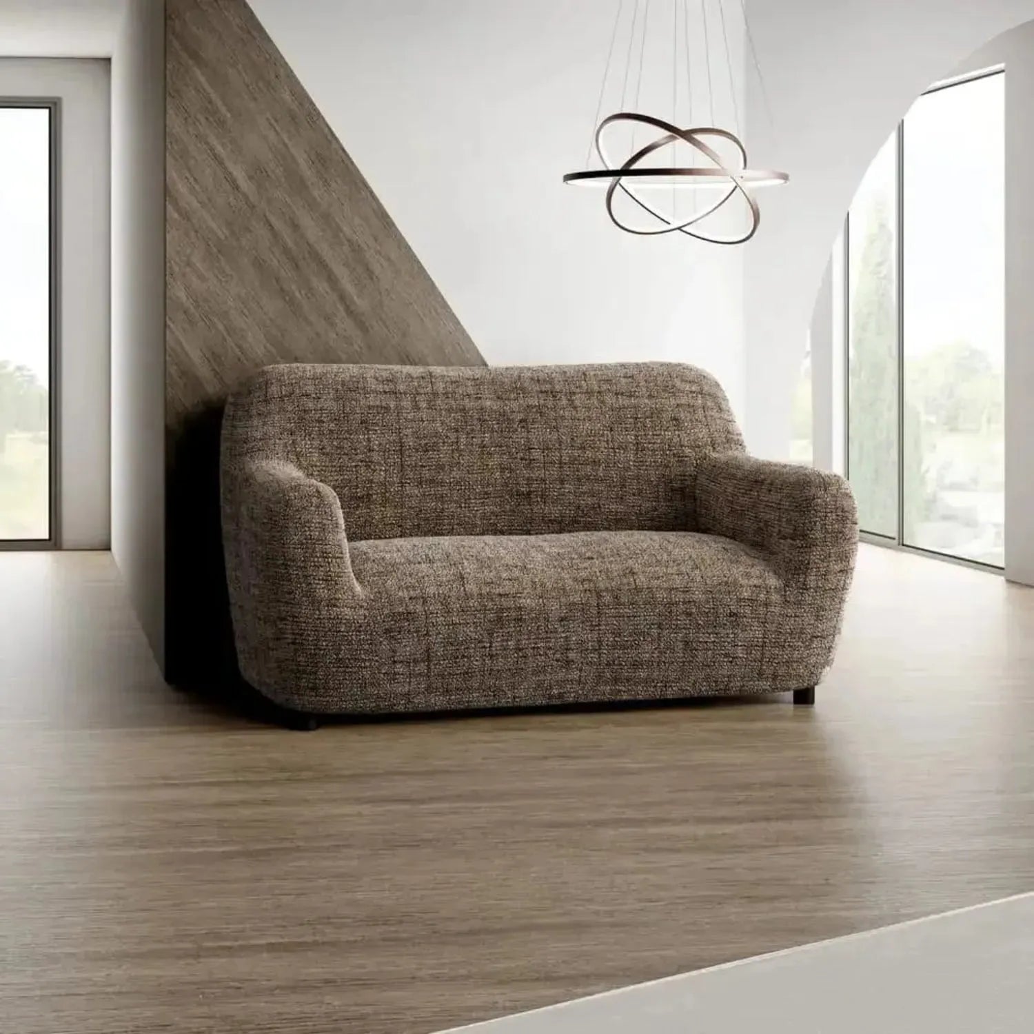 2 Seater Sofa Cover - Vittoria Latte, Microfibra Printed