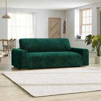 3 Seater Sofa Cover - Green, Velvet Collection
