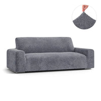 3 Seater Sofa Cover - Grey, Velvet Collection