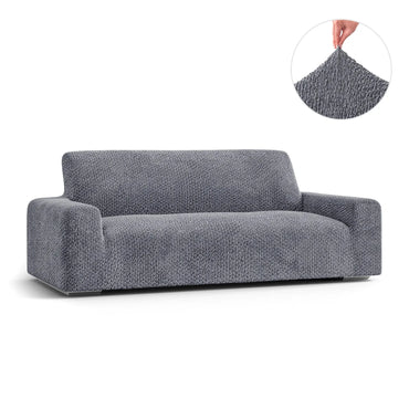 3 Seater Sofa Cover - Grey, Velvet Collection