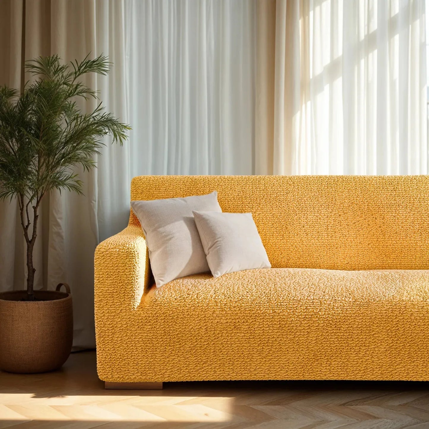 4 Seater Sofa Cover - Mango, Microfibra Collection