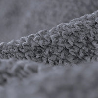 Housse de repose-pieds - Gris, Velours