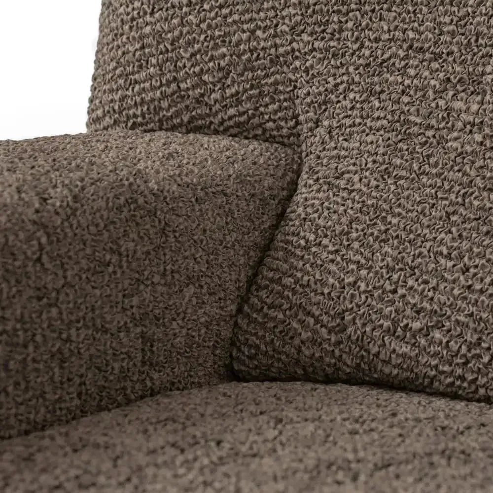 L-Shaped Sofa Cover (Left Chaise) - Vittoria Latte, Microfibra Printed Collection