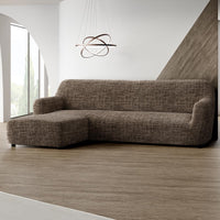 L-Shaped Sofa Cover (Left Chaise) - Vittoria Latte, Microfibra Printed Collection