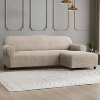 Housse de canapé en L (chaise droite) - Arabesco, collection Jacquard 3D