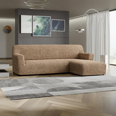 L-Shaped Sofa Cover (Right Chaise) - Latte, Microfibra Collection