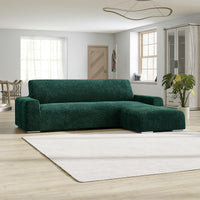 L-Shaped Sofa Cover (Right Chaise) - Green, Velvet Collection