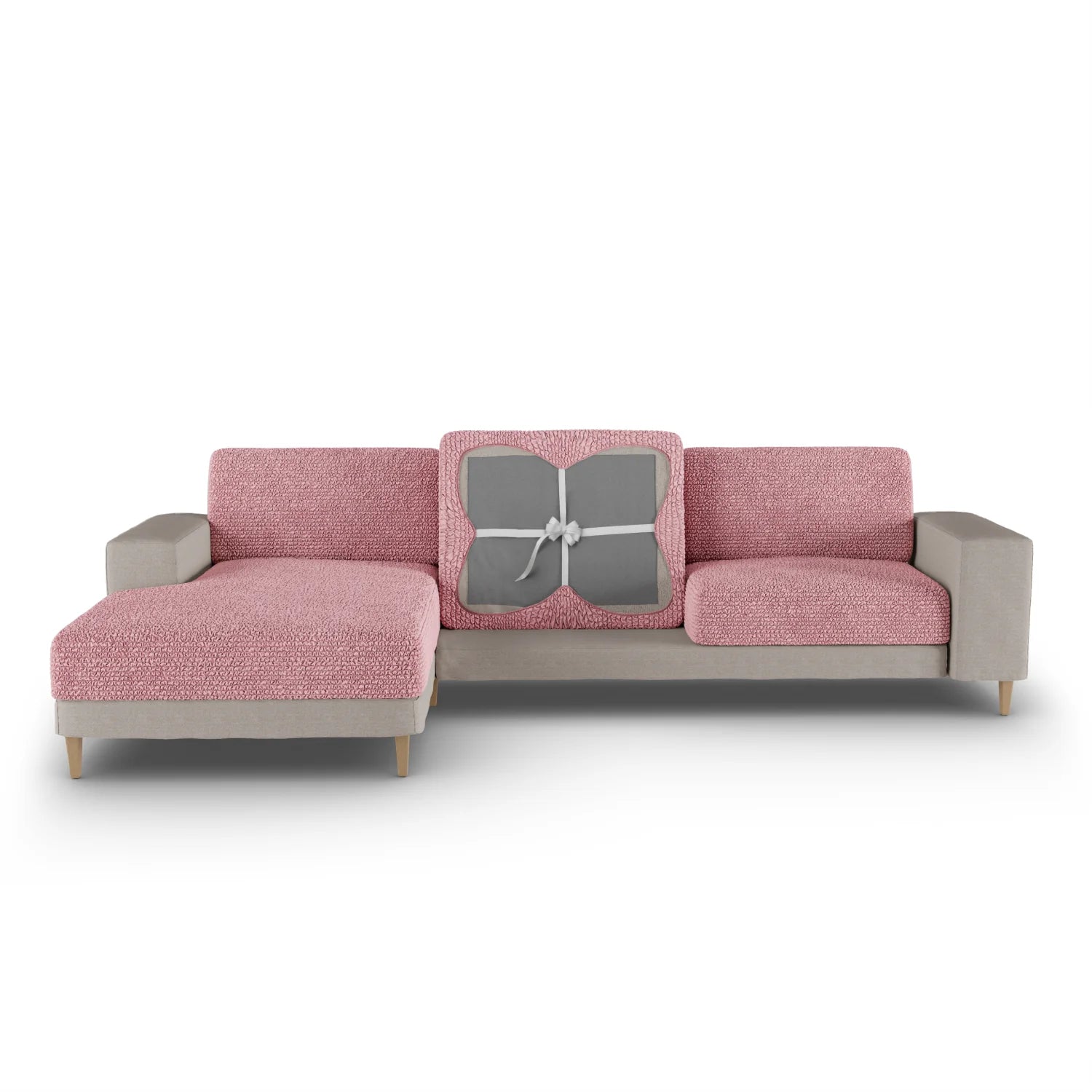 Housse de Coussin de Siège - Rose, Collection Microfibre