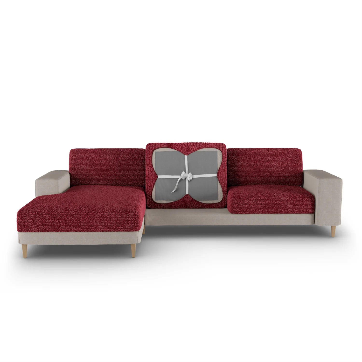 Housse de Coussin de Siège - Bordeaux, Collection Microfibre