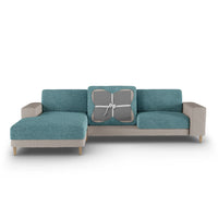 Housse de coussin de siège - Bleu Tiffany, Collection Microfibra