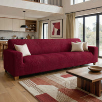 4 Seater Sofa Cover - Bordeaux, Velvet