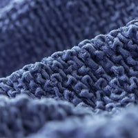 Housse de canapé en L (méridienne droite) - Bleu, Collection Velvet
