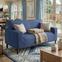 2 Seater Sofa Cover - Blue, Velvet Collection