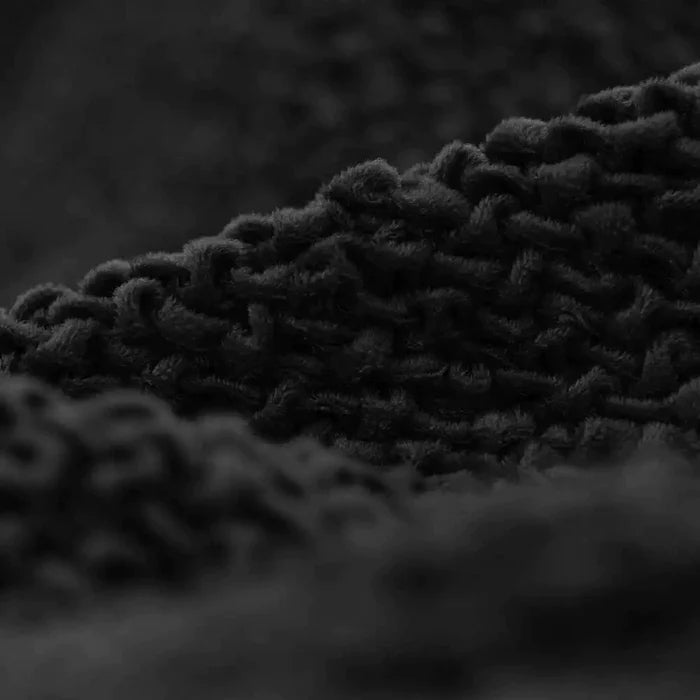 3 Seater Sofa Cover - Black, Velvet Collection
