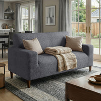 2 Seater Sofa Cover - Grey, Velvet Collection