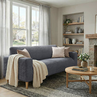 3 Seater Sofa Cover - Grey, Velvet Collection