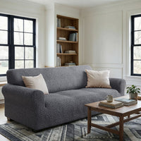 3 Seater Sofa Cover - Grey, Velvet Collection