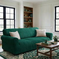3 Seater Sofa Cover - Green, Velvet Collection