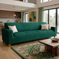 4 Seater Sofa Cover - Green, Velvet