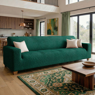 4 Seater Sofa Cover - Green, Velvet