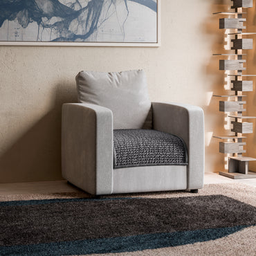 Arm Chair Seat Cover - Charcoal, Microfibra
