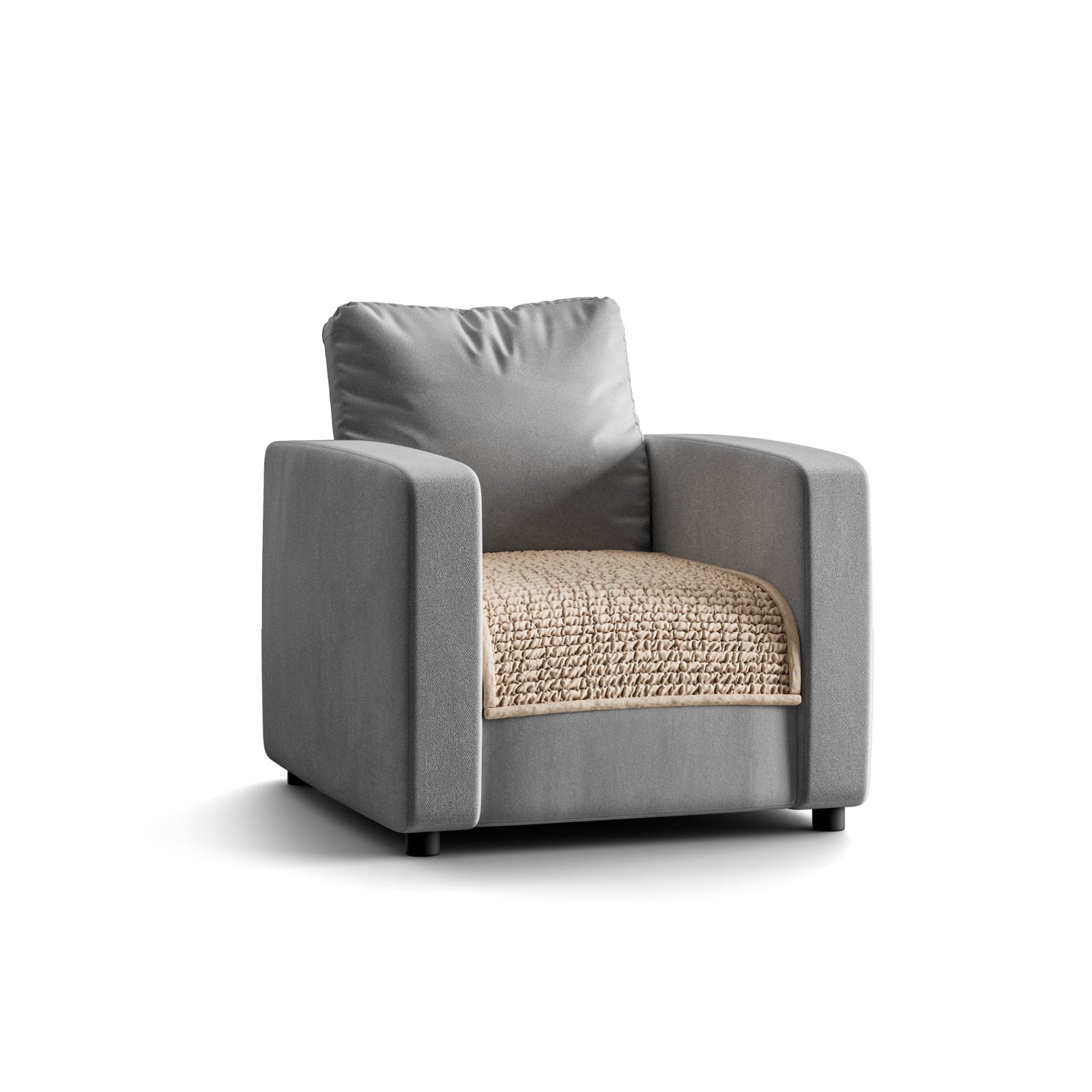 Arm Chair Seat Cover - Tapioca, Microfibra