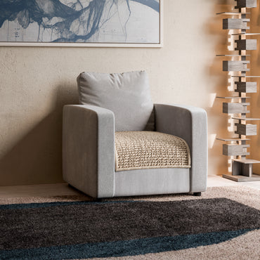 Arm Chair Seat Cover - Tapioca, Microfibra