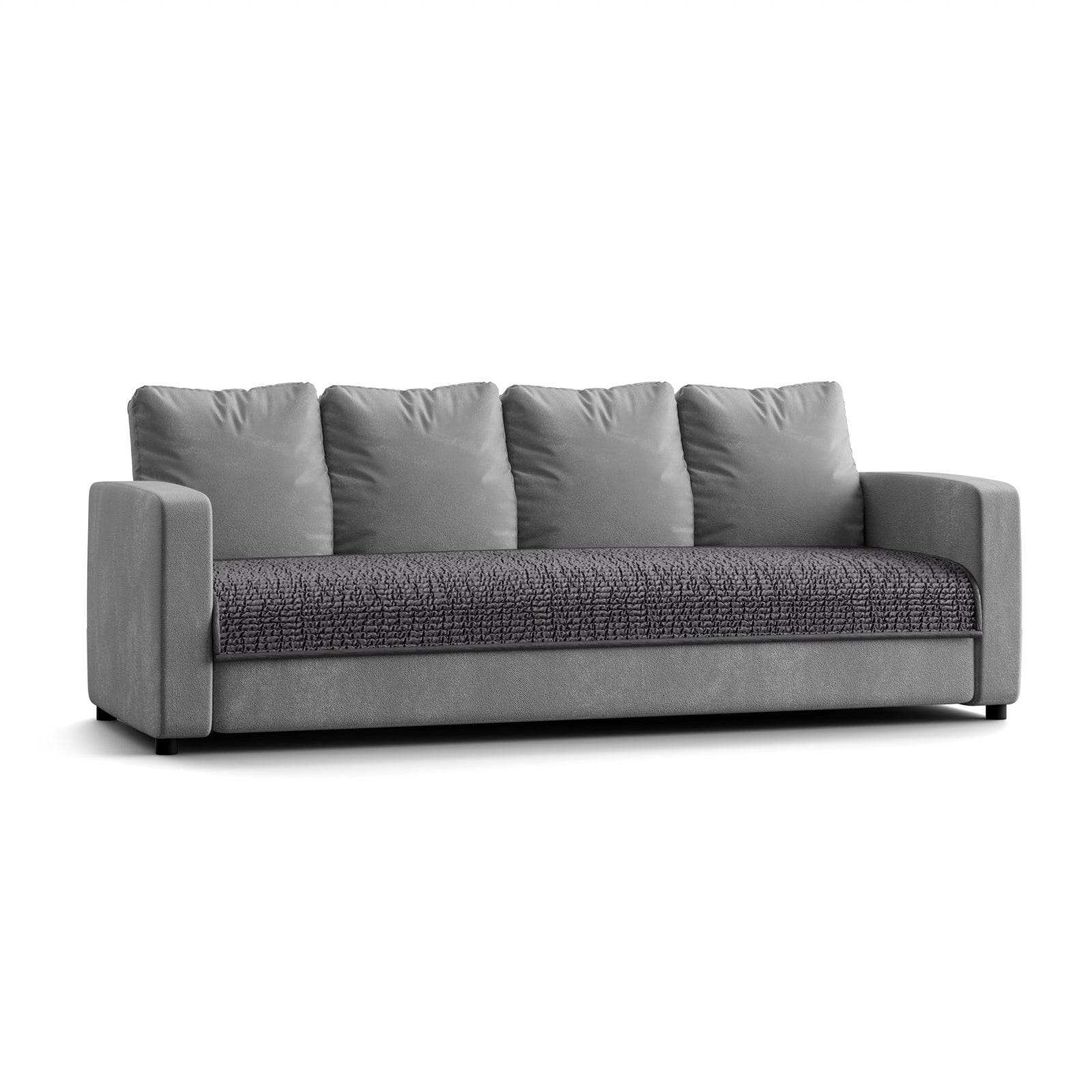 4 Seater Sofa Seat Cover - Charcoal, Microfibra