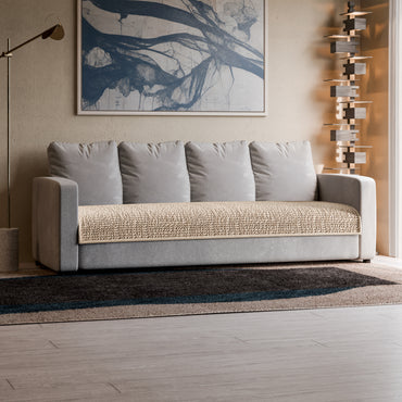 4 Seater Sofa Seat Cover - Tapioca, Microfibra