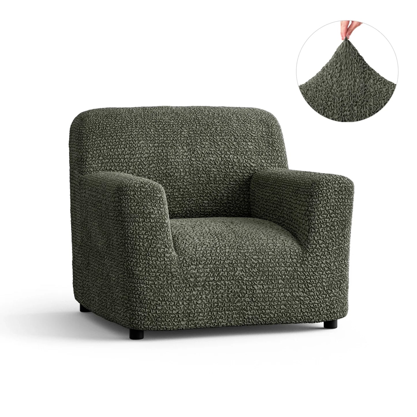 Arm Chair Cover - Moss Green, Microfibra