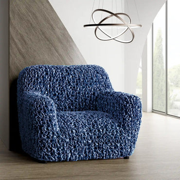 Arm Chair Sofa Cover - Blue, Fuco Velvet