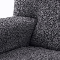 Futon Armless Sofa Bed Slipcover - Charcoal, Microfibra