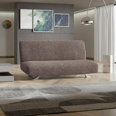 Futon Armless Sofa Bed Slipcover - Choco, Microfibra