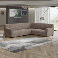 Housse de canapé d'angle - Choco, Microfibre