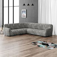 Corner Sofa Cover - Universo Grey, Microfibra Printed
