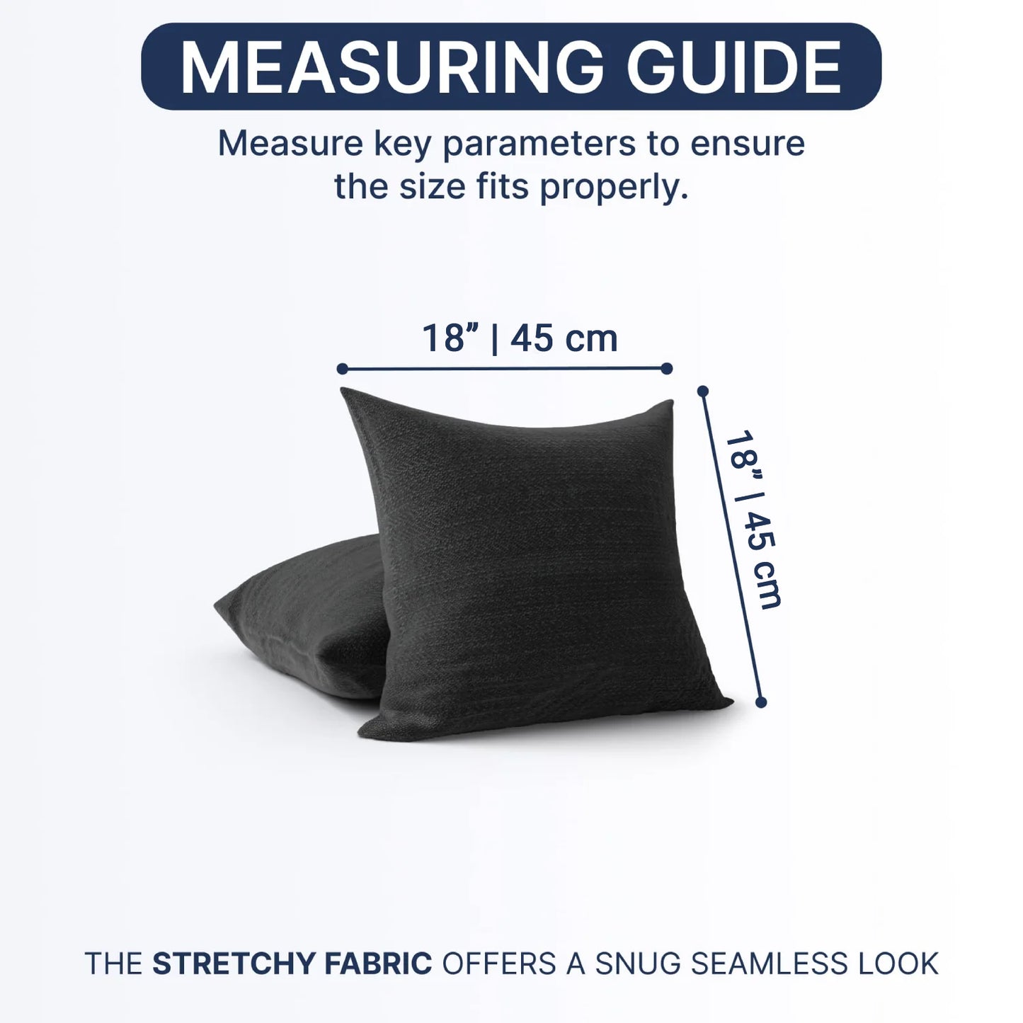 Set of 2 Microfibra Cushion Covers - Blue, Microfibra