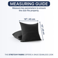 Set of 2 Microfibra Cushion Covers - Blue, Microfibra