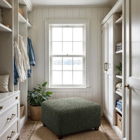 Footstool Cover - Moss Green, Microfibra