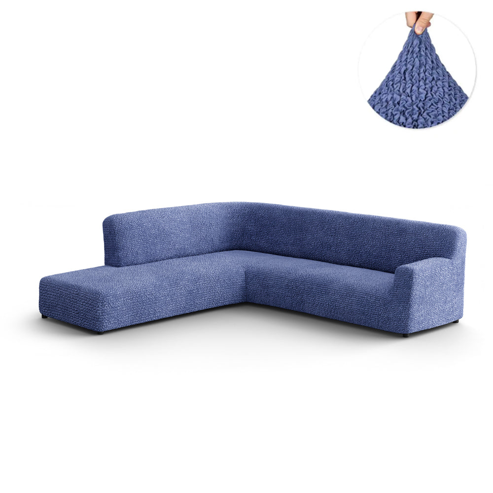 Fullback Sofa Cover (Left Chaise) - Blue, Microfibra Collection