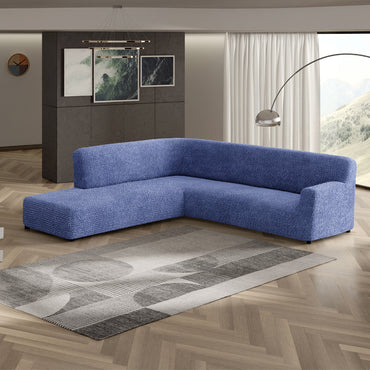 Fullback Sofa Cover (Left Chaise) - Blue, Microfibra Collection