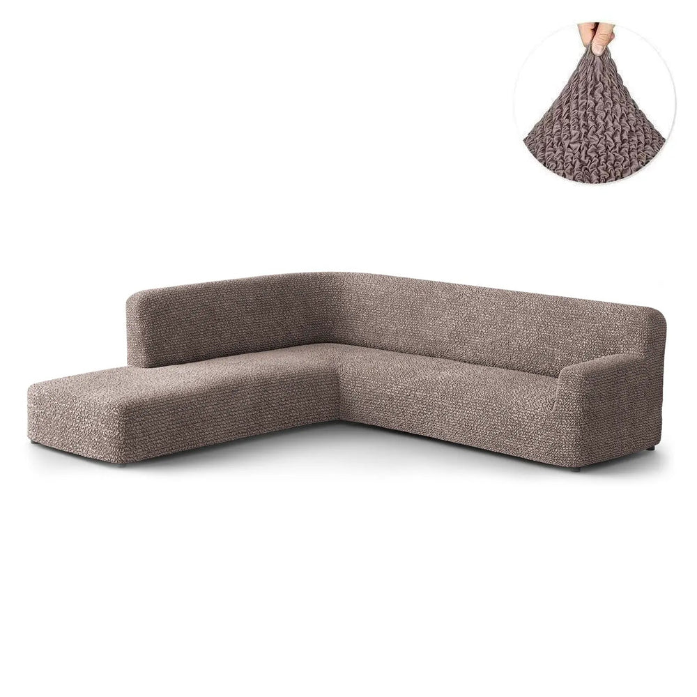 Fullback Sofa Cover (Left Chaise) - Choco, Microfibra Collection