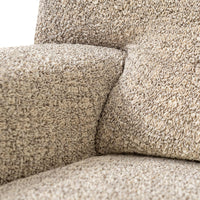 Housse de canapé en L (méridienne gauche) - Graffio Beige, Collection Microfibra Imprimé