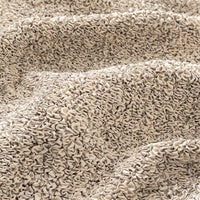 Housse de canapé d'angle - Rayure beige, microfibre imprimée